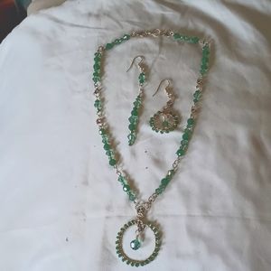 Matching necklace and earrings